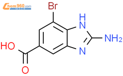 1H-Benzimidazole-5-carboxylic acid, 2-amino-7-bromo-结构式图片|1804185-16-7结构式图片
