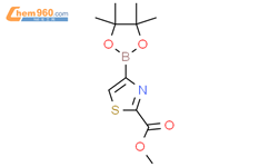 4-(4,4,5,5-Tetramethyl-[1,3,2]dioxaborolan-2-yl)-thiazole-2-carboxylic acid methyl ester结构式图片|1808928-32-6结构式图片