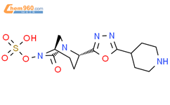 rel-硫酸单[(1R,2S,5R)-7-氧代-2-[5-(4 哌啶基)-1,3,4-恶二唑-2-基]-1,6-二氮杂双环[3.2.1]辛-6-基]酯结构式图片|1817768-96-9结构式图片