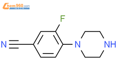 3-氟-4-哌嗪基苯腈结构式图片|182181-38-0结构式图片