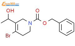 4-溴-3-（1-羟乙基）-5,6-二氢吡啶-1（2H）-羧酸苄酯结构式图片|1823808-97-4结构式图片