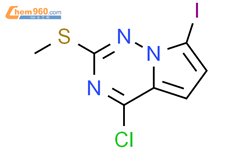 4-chloro-7-iodo-2-(methylsulfanyl)pyrrolo[2,1-f][1,2,4]triazine结构式图片|1824080-03-6结构式图片