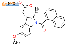 1H-Indole-3-acetic acid,5-methoxy-2-methyl-1-(1-naphthalenylcarbonyl)-, methyl ester结构式图片|182880-41-7结构式图片