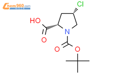 (2S,4S)-4-Chloro-pyrrolidine-1,2-dicarboxylic acid 1-tert-butyl ester结构式图片|183108-16-9结构式图片
