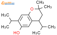 2H-1-Benzopyran-6-ol,3,4-dihydro-2,2-dimethyl-4,7-bis(1-methylethyl)-结构式图片|18403-56-0结构式图片