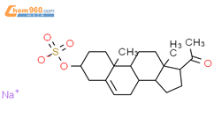 孕烯醇酮硫酸钠盐标准品结构式图片|1852-38-6结构式图片