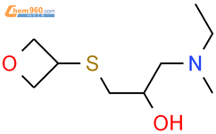 1-(乙基(甲基)氨基)-3-(氧杂环丁烷-3-基硫)丙-2-醇结构式图片|1863523-29-8结构式图片