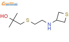 2-methyl-1-({2-[(thietan-3-yl)amino]ethyl}sulfanyl)propan-2-ol结构式图片|1864467-37-7结构式图片