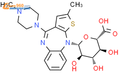 10-(beta-D-甘油-吡喃己酮糖基)-2-甲基-4-(4-甲基-1-哌嗪基)-10H-噻吩并[2,3-b][1,5]苯并二氮杂卓结构式图片|186792-80-3结构式图片