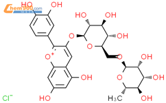矢车菊素芸香糖苷结构式图片|18719-76-1结构式图片