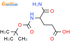 4-叔丁氧羰基氨基-4-氨基甲酰基丁酸结构式图片|18800-74-3结构式图片