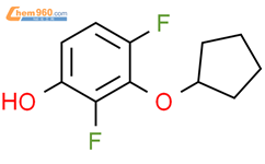 3-(cyclopentyloxy)-2,4-difluorophenol结构式图片|1881288-45-4结构式图片