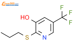 2-(propylsulfanyl)-5-(trifluoromethyl)pyridin-3-ol结构式图片|1881290-27-2结构式图片