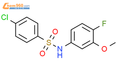 Benzenesulfonamide, 4-chloro-N-(4-fluoro-3-methoxyphenyl)-结构式图片|1881293-44-2结构式图片