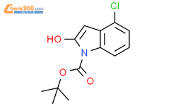 tert-butyl 4-chloro-2-hydroxy-1H-indole-1-carboxylate结构式图片|1881328-13-7结构式图片