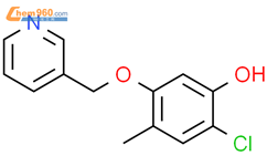 2-chloro-4-methyl-5-(pyridin-3-ylmethoxy)phenol结构式图片|1881329-70-9结构式图片