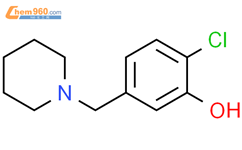 2-chloro-5-(piperidin-1-ylmethyl)phenol结构式图片|1881329-82-3结构式图片