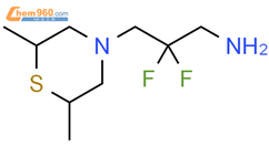 4-Thiomorpholinepropanamine, β,β-difluoro-2,6-dimethyl-结构式图片|1882237-57-1结构式图片