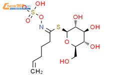 b-D-吡喃葡萄糖，1-硫代-，1-[N-（磺酰氧基）-5-己烯酰胺]结构式图片|19041-10-2结构式图片