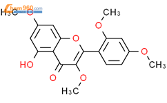 5-羟基-2',3,4',7-四甲氧基黄酮结构式图片|19056-75-8结构式图片