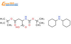 N-叔丁氧羰基-L-天冬氨酸 4-叔丁酯二环己胺盐结构式图片|1913-12-8结构式图片