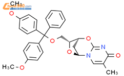 5-O-(4,4-二甲氧基三苯甲游基)-2,3-脱水胸腺嘧啶脱氧核苷结构式图片|191474-13-2结构式图片