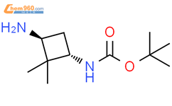 tert-butyl N-[(1S,3S)-3-amino-2,2-dimethyl-cyclobutyl]carbamate结构式图片|1932283-04-9结构式图片