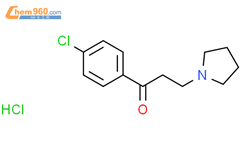 1-Propanone, 1-(4-chlorophenyl)-3-(1-pyrrolidinyl)-, hydrochloride结构式图片|193628-90-9结构式图片
