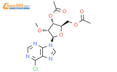 6-Chloro-9-(3,5-di-O-acetyl-2-O-methyl-β-D-ribofuranosyl)-9H-purine结构式图片|194034-61-2结构式图片