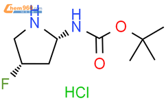 N-([(2R,4S)-4-氟吡咯烷-2-基]甲基氨基甲酸叔丁酯 盐酸盐结构式图片|1946010-87-2结构式图片