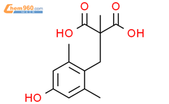 2-（4-羟基-2,6-二甲基苄基）-2-甲基丙二酸结构式图片|194857-84-6结构式图片