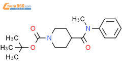 1,1-二甲基乙基 4-[(甲基苯基氨基)羰基]-1-哌啶甲酸酯结构式图片|195503-42-5结构式图片