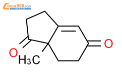 7a-甲基-2,3,5,6,7,7a-六氢-1H-茚-1,5-二酮结构式图片|19576-08-0结构式图片