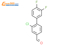 2-Chloro-3',4'-difluoro-[1,1'-biphenyl]-4-carbaldehyde结构式图片|1962207-81-3结构式图片
