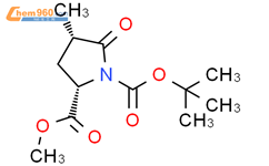 甲基(2S,4S)-1-(叔-丁氧羰基)-4-甲基焦谷氨酸盐结构式图片|196394-48-6结构式图片