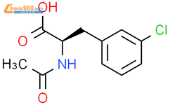 (R)-2-Acetylamino-3-(3-chloro-phenyl)-propionic acid结构式图片|197087-50-6结构式图片