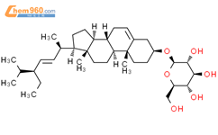 豆甾醇葡萄糖苷结构式图片|19716-26-8结构式图片