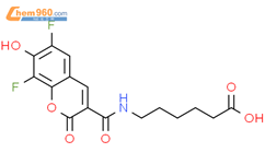6-[[(6,8-二氟-7-羟基-2-氧代-2H-1-苯并吡喃-3-基)羰基]氨基]-己酸结构式图片|1971849-54-3结构式图片