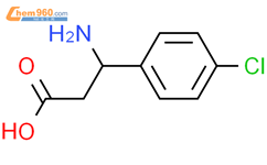 3-氨基-3-(4-氯苯基)丙酸结构式图片|19947-39-8结构式图片
