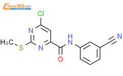 4-Pyrimidinecarboxamide, 6-chloro-N-(3-cyanophenyl)-2-(methylthio)-结构式图片|200000-00-6结构式图片