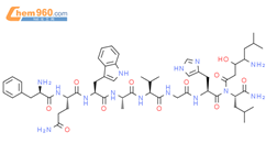 L-Leucinamide, D-phenylalanyl-L-glutaminyl-L-tryptophyl-L-alanyl-L-valylglycyl-L-histidyl-(3S,4S)-4-amino-3-hydroxy-6-methylheptanoyl-结构式图片|202344-21-6结构式图片
