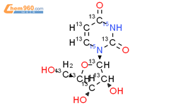 Uridine- 13C9, 15N2结构式图片|202406-84-6结构式图片