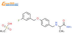 甲磺酸沙芬酰胺结构式图片|202825-46-5结构式图片