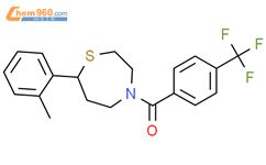7-(2-methylphenyl)-4-[4-(trifluoromethyl)benzoyl]-1,4-thiazepane结构式图片|2034316-42-0结构式图片