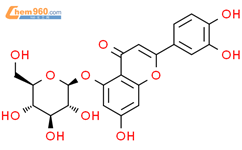 木犀草素-5-O-葡萄糖苷结构式图片|20344-46-1结构式图片