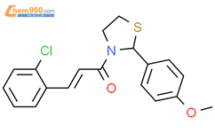(E)-3-(2-chlorophenyl)-1-[2-(4-methoxyphenyl)-1,3-thiazolidin-3-yl]prop-2-en-1-one结构式图片|2035004-68-1结构式图片
