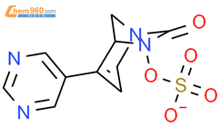 硫酸，单[7-氧代-4-(5-嘧啶基)-1,6-二氮杂双环[3.2.1]辛-3-烯-6-基]酯 离子(1-)结构式图片|2036091-96-8结构式图片