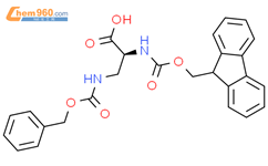 N-芴甲氧羰基-N'-苄氧羰基-L-二氨基丙酸结构式图片|204316-36-9结构式图片