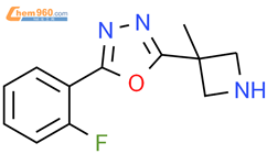 2-(2-fluorophenyl)-5-(3-methylazetidin-3-yl)-1,3,4-oxadiazole结构式图片|2044902-90-9结构式图片