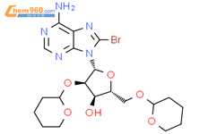 8-溴-2",5-二-O-(四氢-2H-吡喃-2-基)腺苷结构式图片|205108-98-1结构式图片